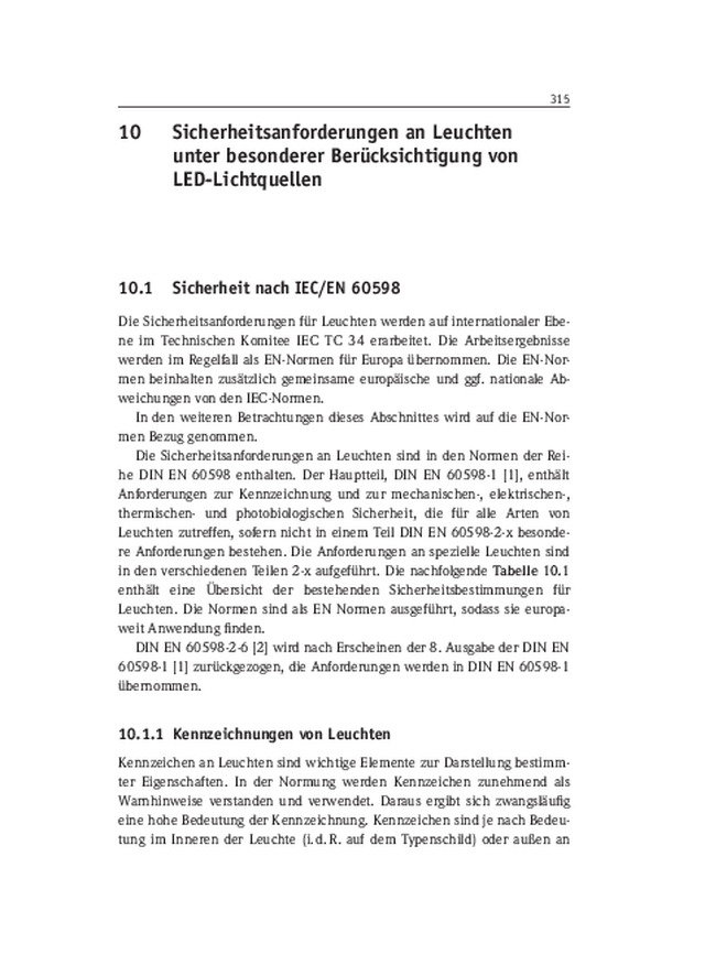 Kennzeichnung von Lampen nach DIN EN 60598