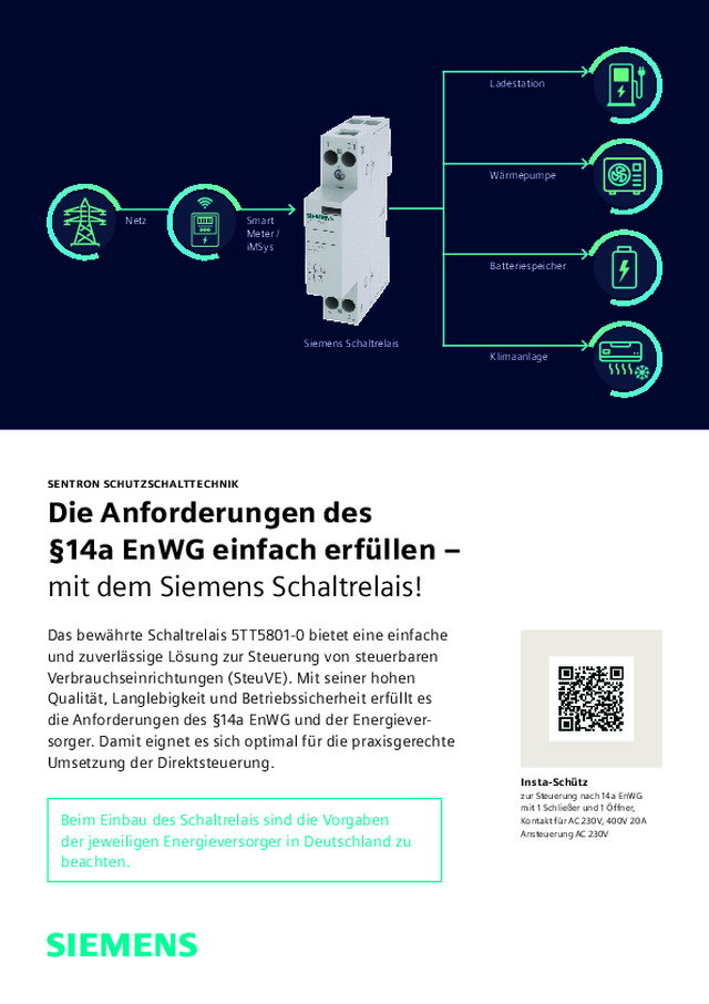 SENTRON SCHUTZSCHALTTECHNIK