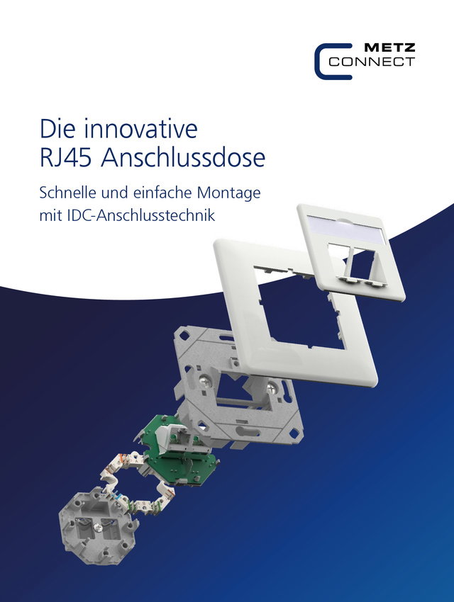 Die innovative  RJ45 Anschlussdose