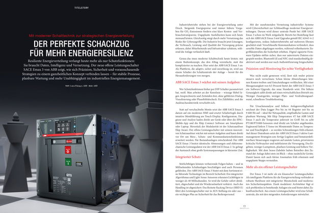 ABB SACE Emax 3: Der perfekte Schachzug für mehr Energieresilienz