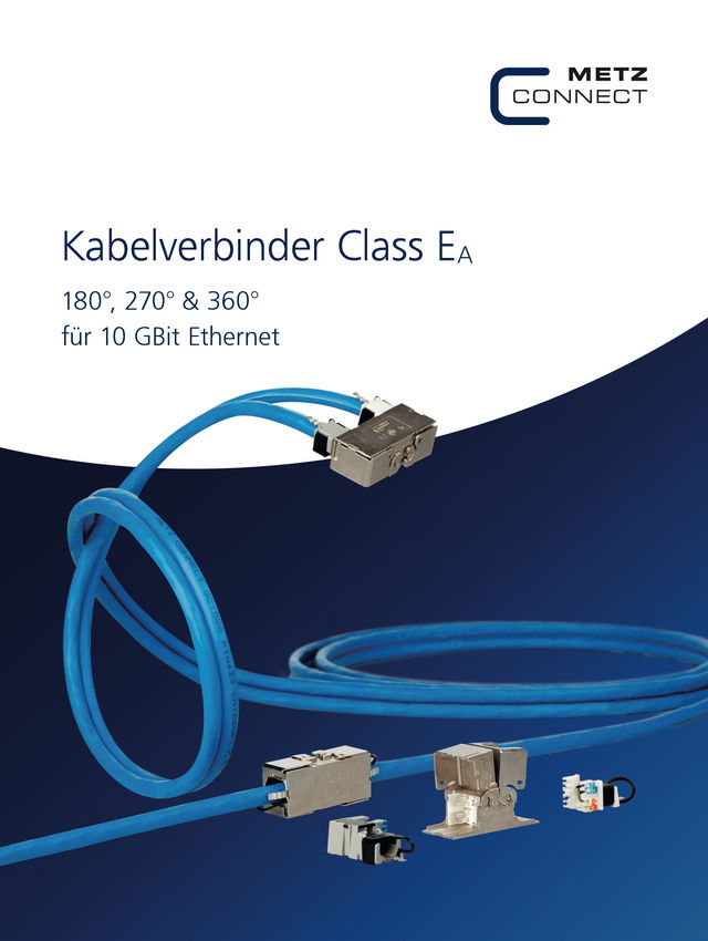Kabelverbinder Class EA – 180°, 270° & 360° für 10 GBit Ethernet