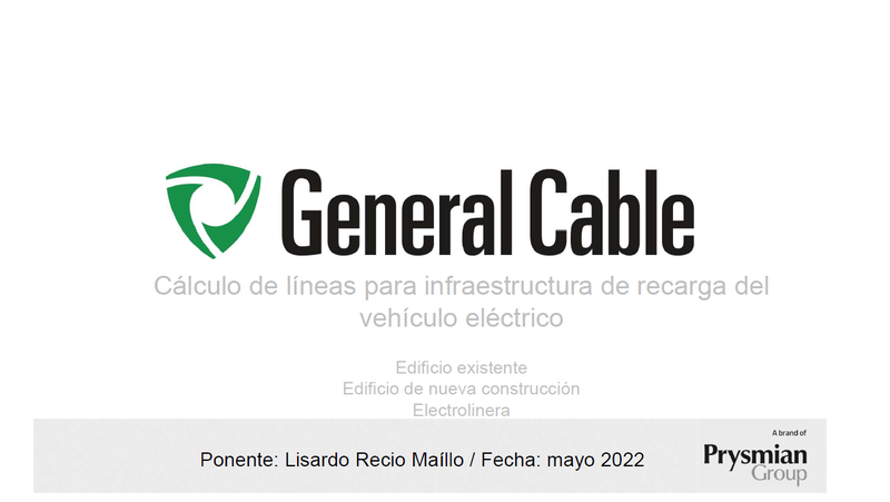 Cálculo de líneas para recarga de vehículo eléctrico