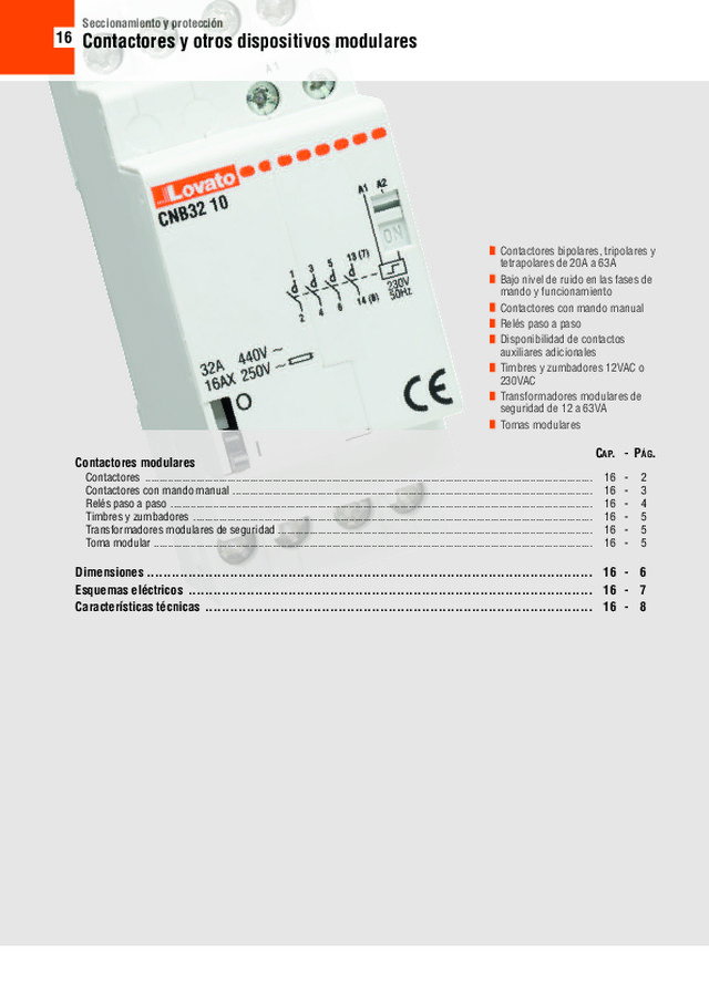 Contactores y otros dispositivos modulares