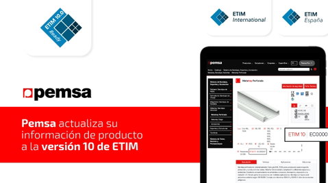 Pemsa refuerza su compromiso con la digitalización del sector implantado la versión 10 de la clasificación internacional ETIM