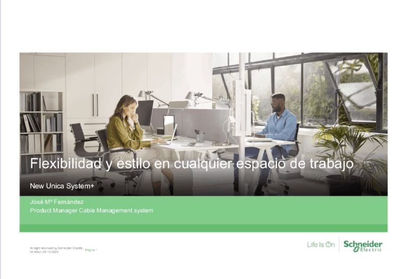 Schneider Electric - Tendencias en estilos de oficinas con New Unica System