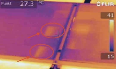 Causas y efectos de los puntos calientes en placas solares