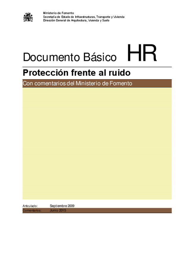 Documento básico CTE - Protección contra el ruido