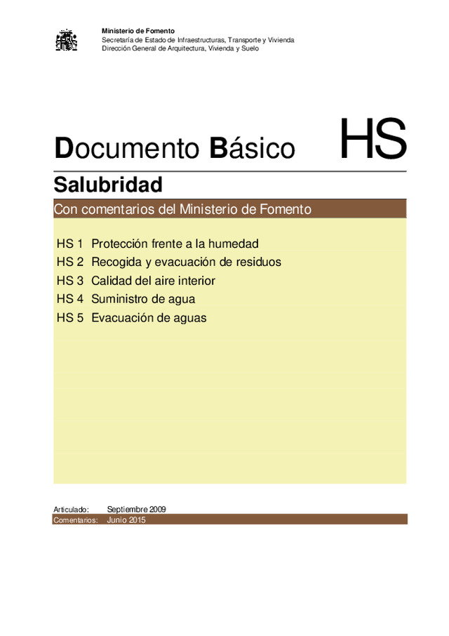 Documento básico CTE - Salubridad