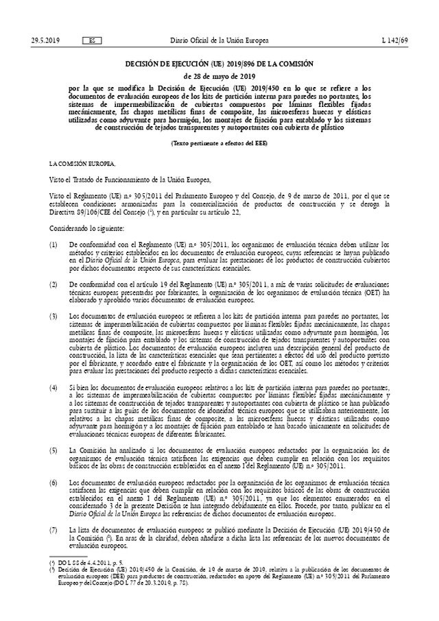 Reglamento de productos de la construcción (CPR) Reglamento UE 305/2011