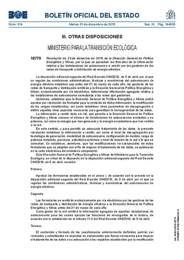 Resolución 23-12-2019