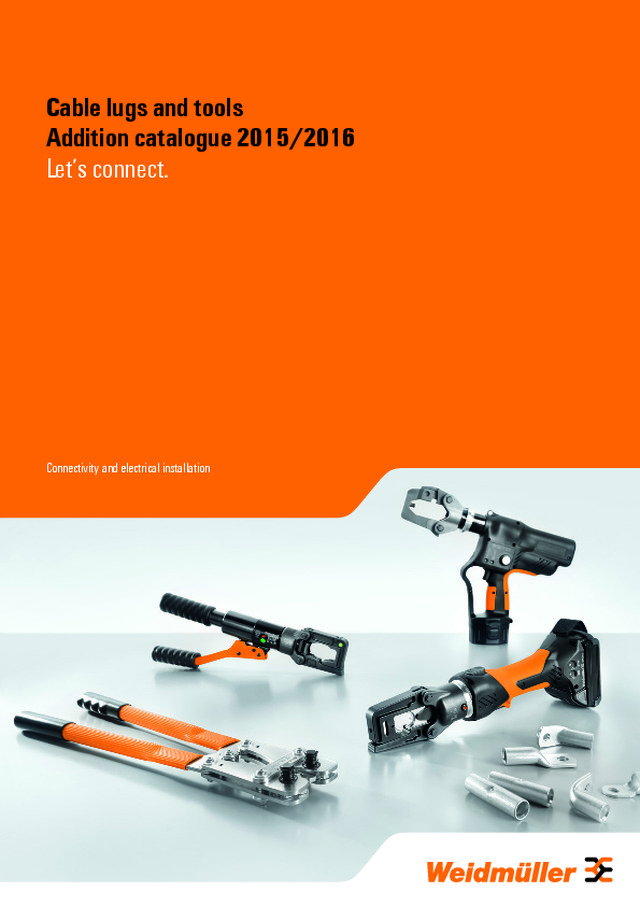 Cable lugs and tools. Addition catalogue 2015/2016