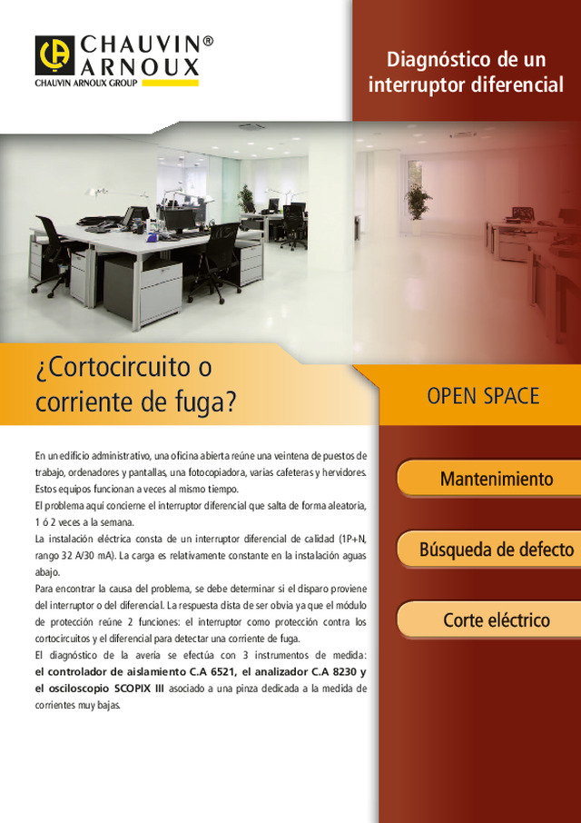 Diagnóstico de un interruptor diferencial