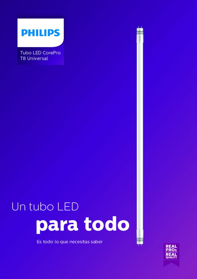 Tubo LED CorePro T8 Universal