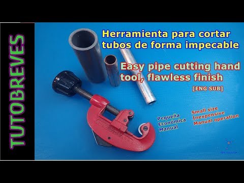 Corta tubos con un acabado sorprendente