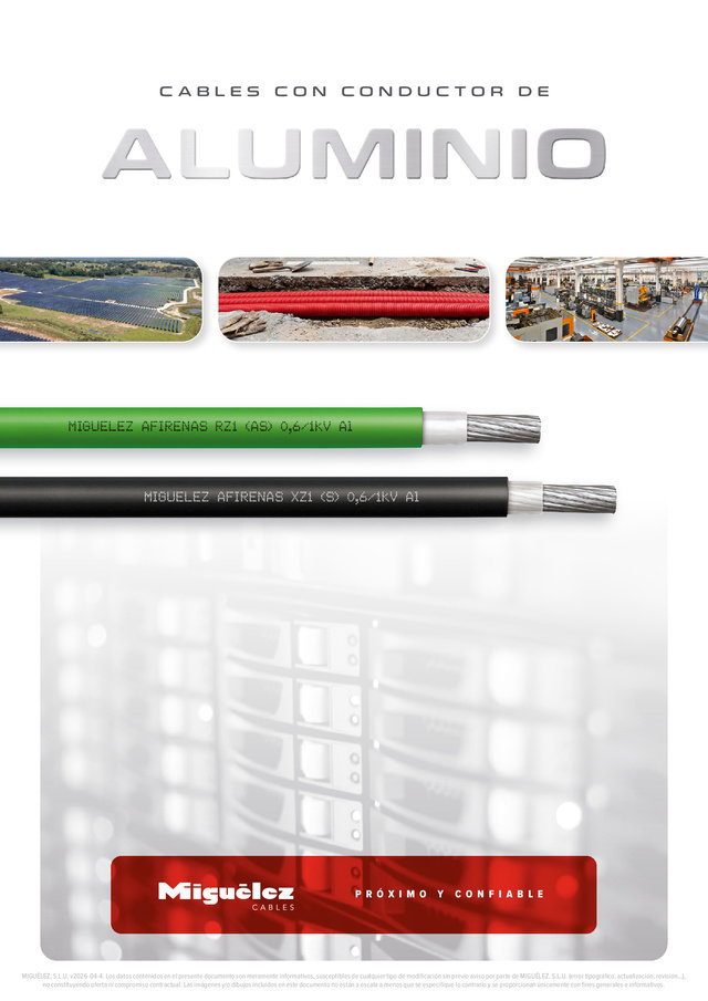 Dosier de cables con conductor de aluminio