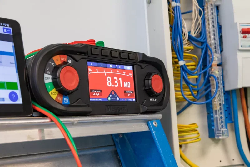 El MFT-X1 permite realizar las medidas esenciales para el cumplimiento eléctrico