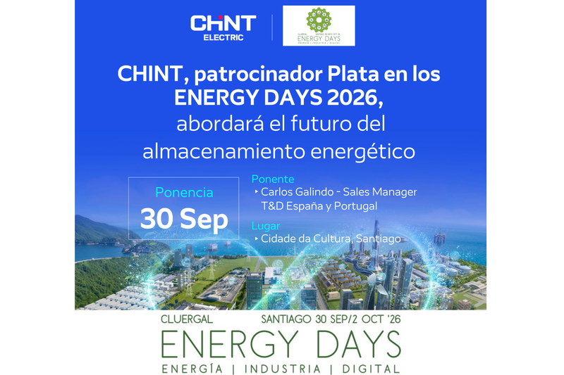 CHINT participará en los ENERGY DAYS 2026 con una ponencia sobre el futuro del almacenamiento energético