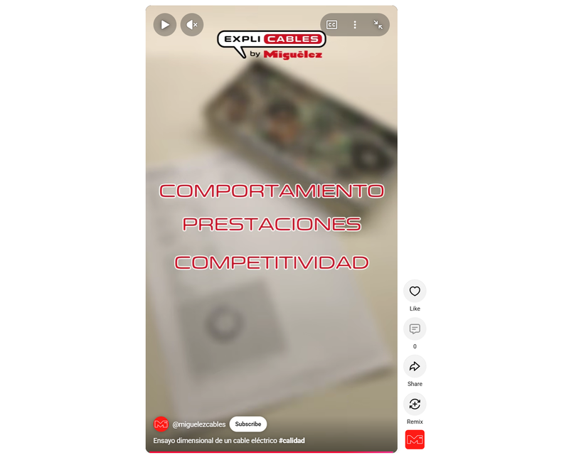 Miguelez: Ensayo dimensional de un cable eléctrico