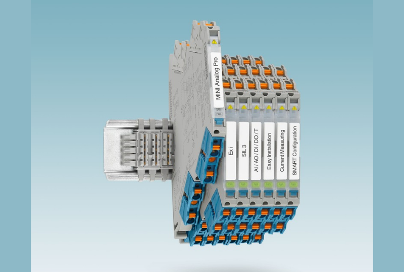 Acondicionadores de señal Ex i altamente compactos y transductores de medida MINI Analog Pro con amplio paquete de homologación
