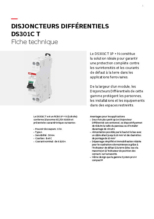 Protection contre les surintensités : une présentation technique des disjoncteurs différentiels DS301C T