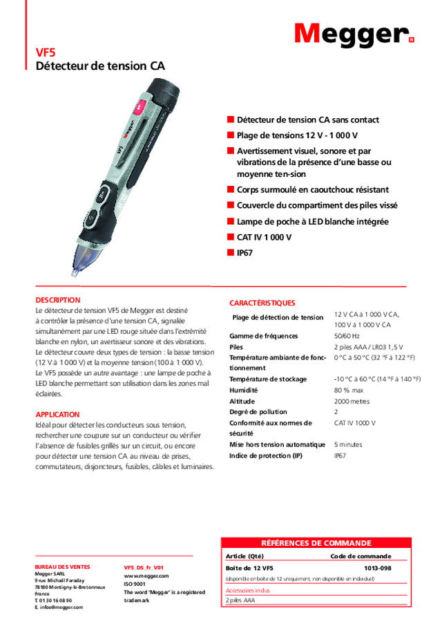 VF5 -  Détecteur de tension CA