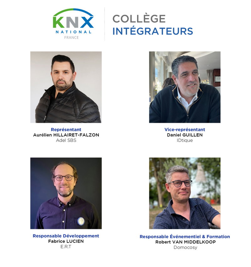 Aurélien HILLAIRET-FALZON nommé Représentant du Collège Intégrateurs KNX France, aux côtés de Daniel GUILLEN comme Vice-Représentant