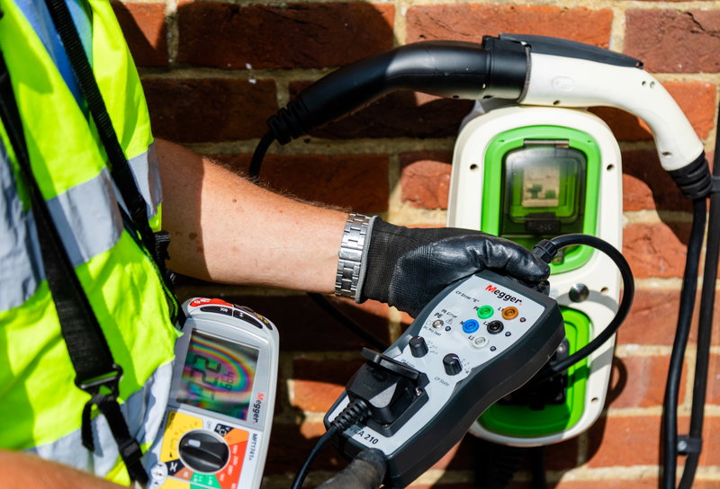Testing charging points safely