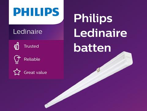 Philips Ledinaire batten: high performance, durable utility lighting