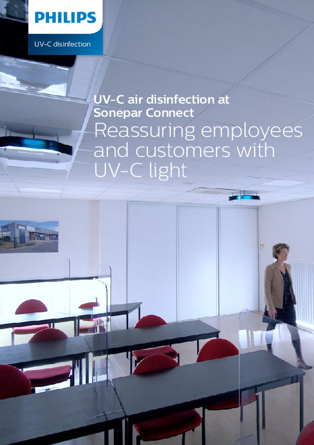 Reassuring employees and customers with UV-C light UV-C disinfection