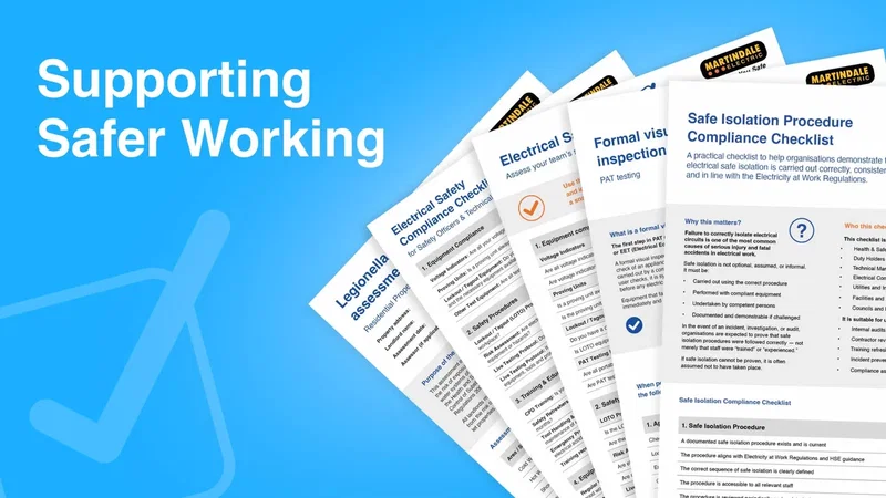 Martindale electrical safety resources: practical tools and guidance for safer working