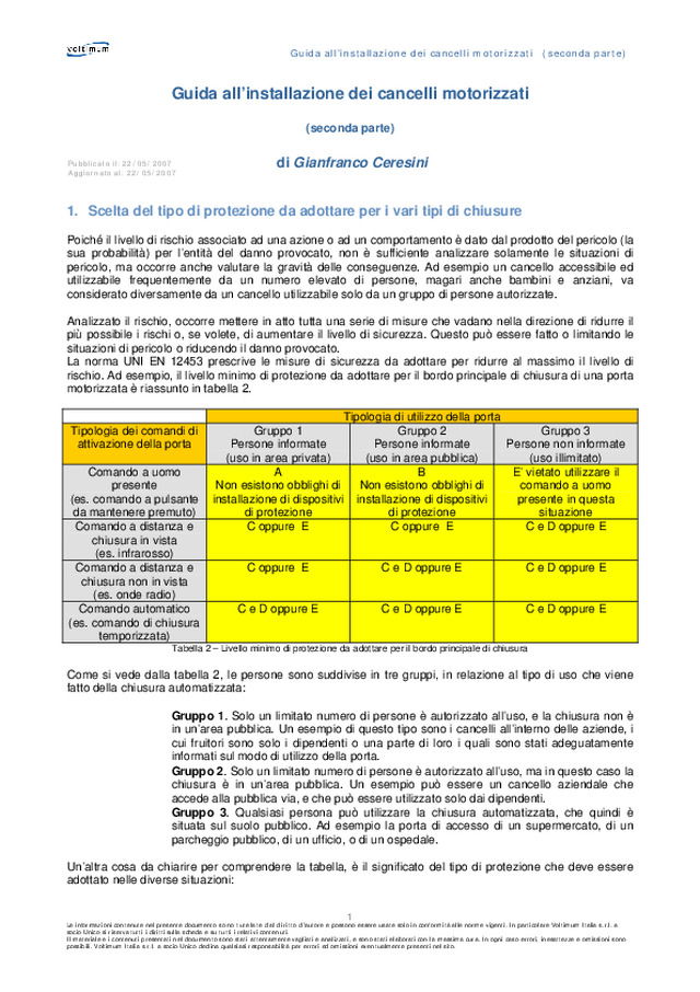 Guida all\'installazione dei cancelli motorizzati (seconda parte)