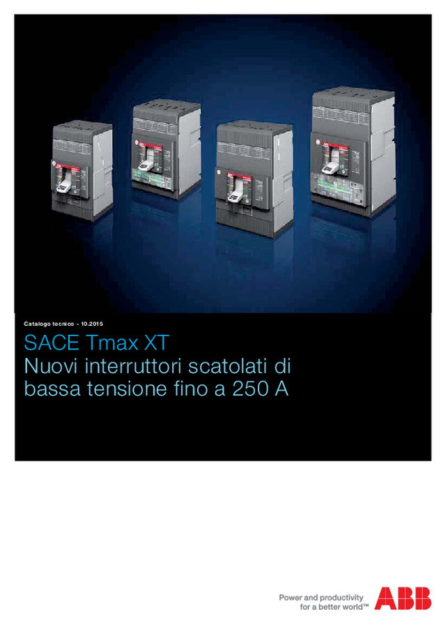 Catalogo tecnico SACE Tmax XT