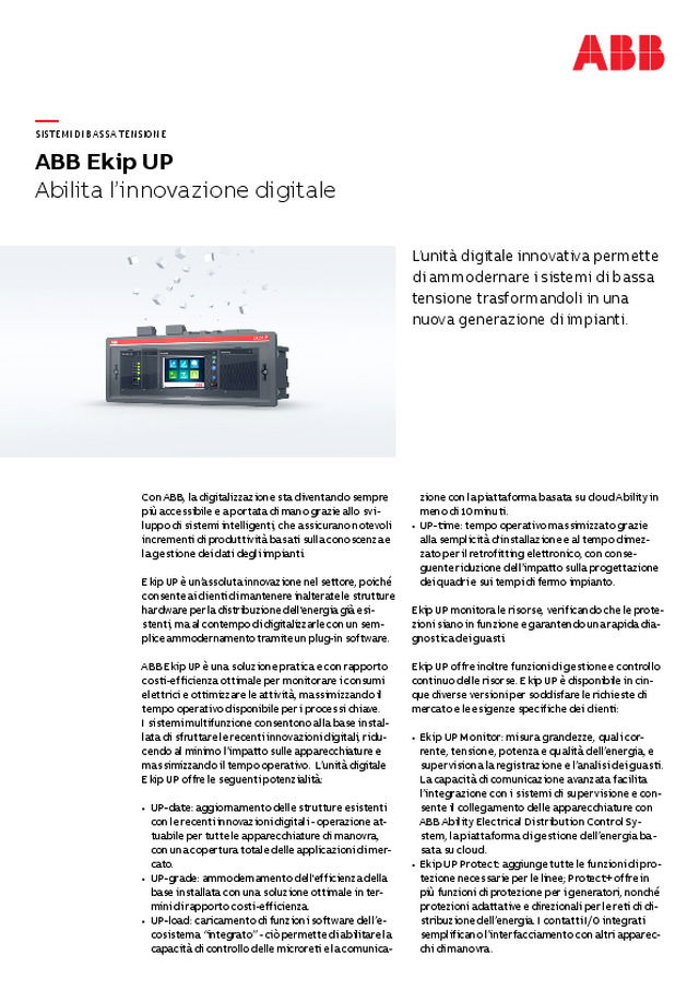 ABB Ekip UP - Abilita l’innovazione digitale