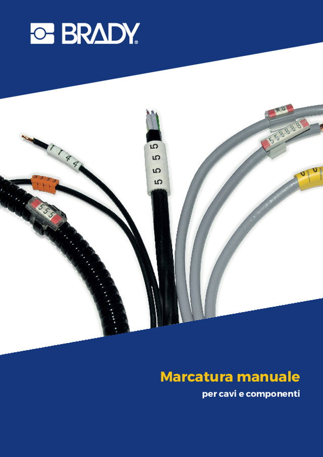 Marcatura manuale per cavi e componenti