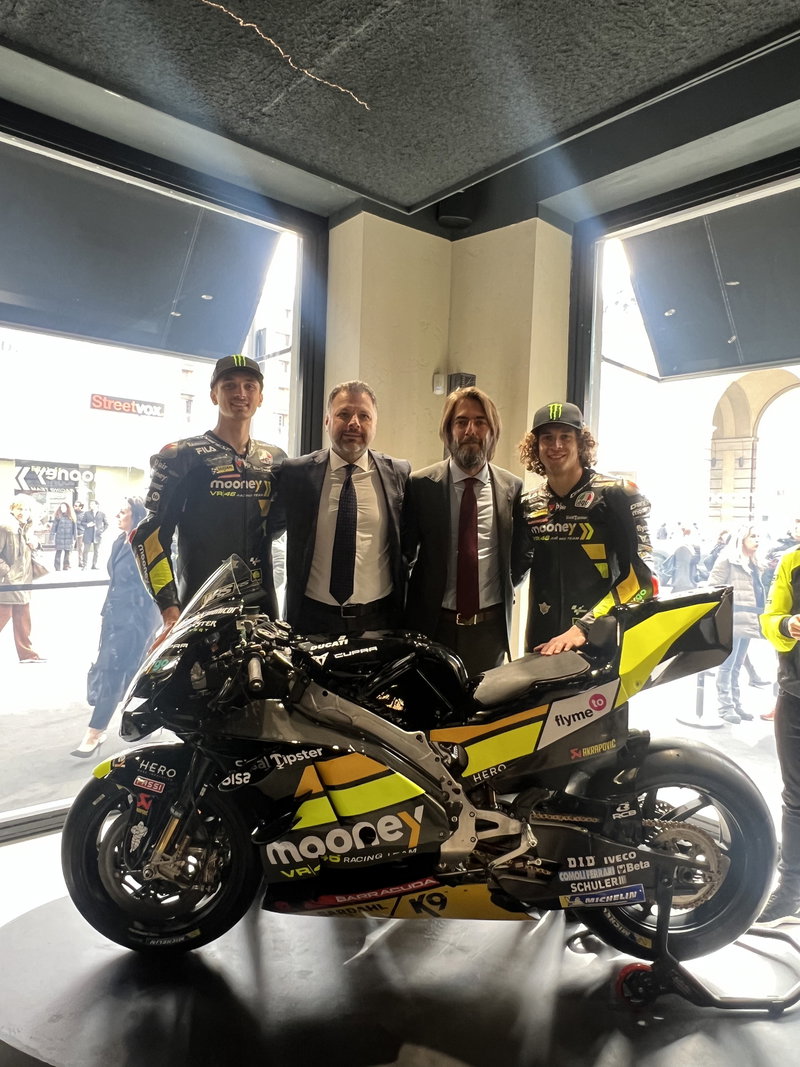 Comoli Ferrari con VR46 Racing Team di Valentino Rossi nel MotoGP