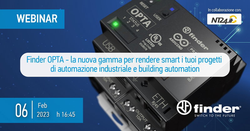 Finder e NT24 presentano il primo webinar dedicato a OPTA