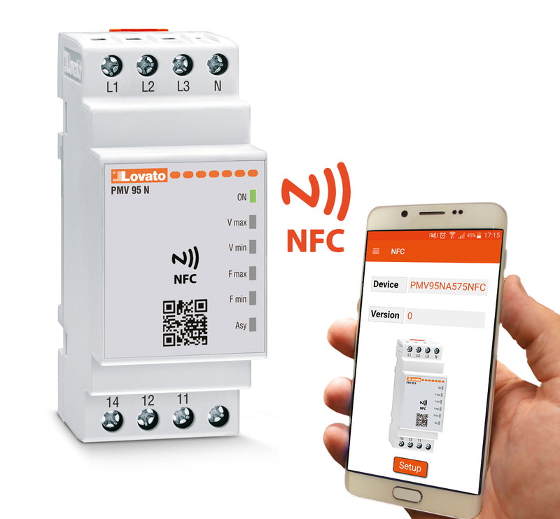 Relè di protezione con tecnologia NFC e APP