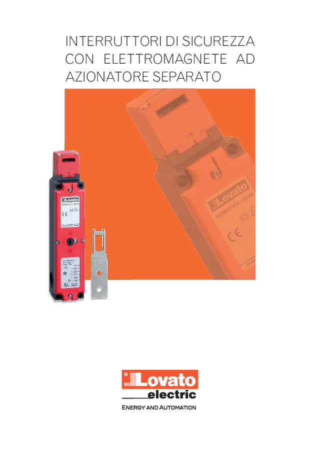 Interruttori di sicurezza con elettromagnete ad azionatore separato
