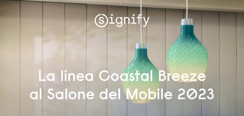 Signify illumina la Milano Design Week 2023 con le lampade della collezione Philips MyCreation Coastal Breeze realizzate in stampa 3D riciclando reti da pesca
