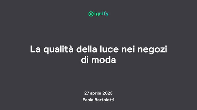 La qualità della luce nei negozi di moda
