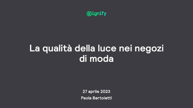La qualità della luce nei negozi di moda