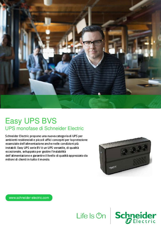 Easy UPS BVS: UPS monofase di Schneider Electric