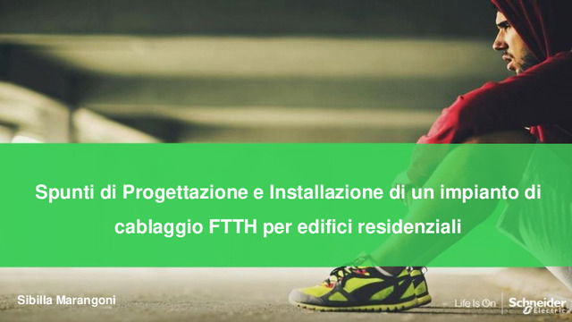 Presentazione del webinar "FTTH - Normative e realizzazione dell'infrastruttura"