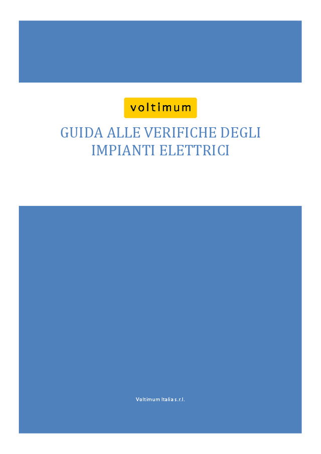 Guida alle verifiche degli impianti elettrici