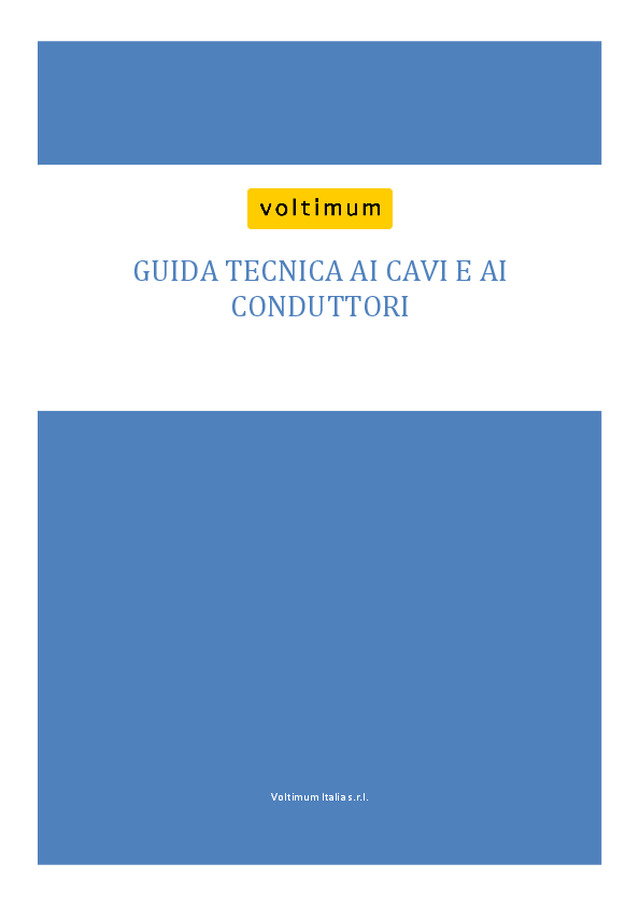 Guida tecnica ai cavi e ai conduttori