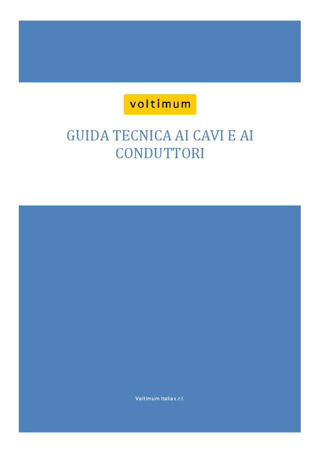 Guida tecnica ai cavi e ai conduttori