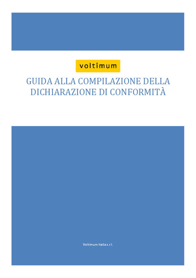 Guida pdf alla compilazione della dichiarazione di conformità