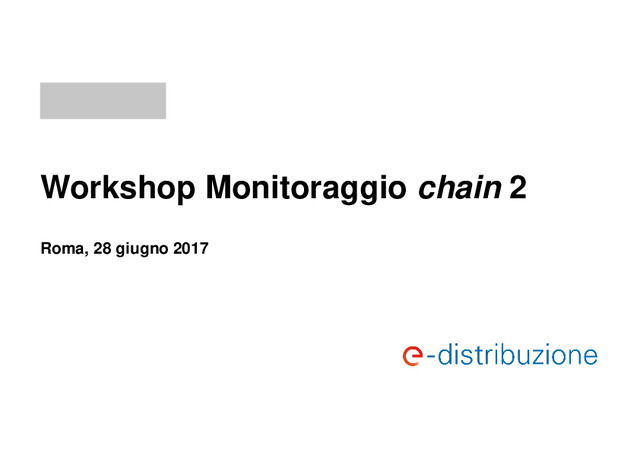 Monitoraggio performance della chain 2