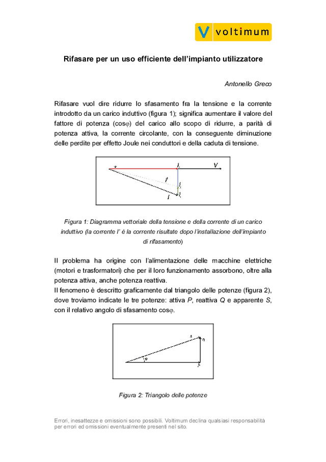 Rifasamento: cosa vuol dire e perché farlo