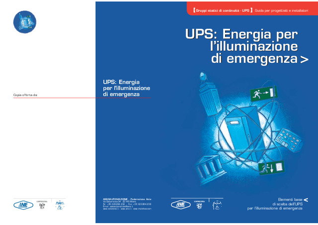 Guida ANIE - UPS: Energia per l’illuminazione di emergenza
